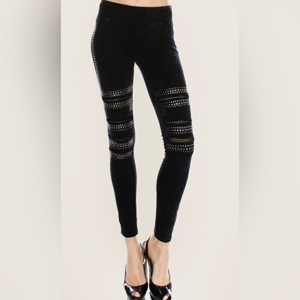 Vocal Stone And Mesh Leggings